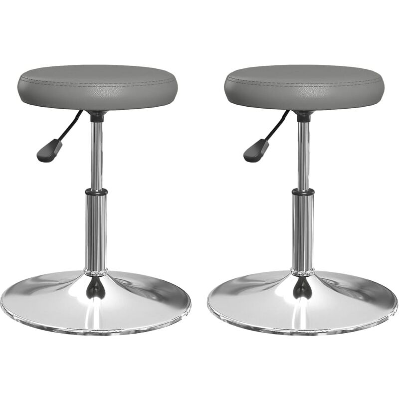 

Sillas de comedor 2 unidades cuero sintético gris - Gris - Vidaxl