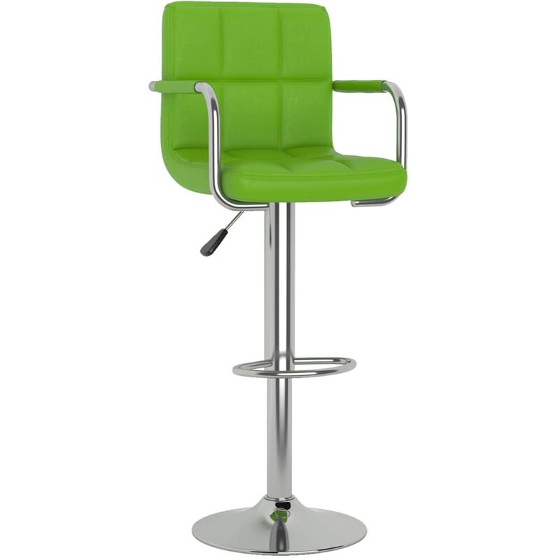 

vidaXL Taburetes de cocina de cuero sintético verde - Verde