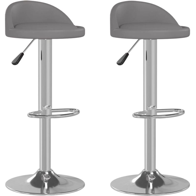 

Taburetes de cocina 2 unidades cuero sintético gris - Gris - Vidaxl