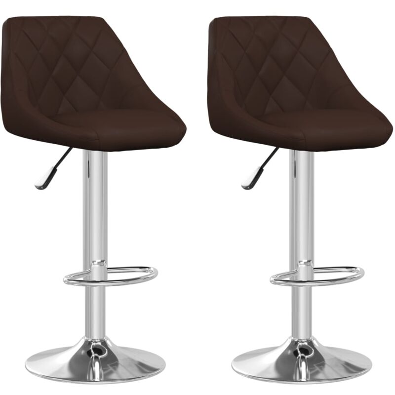 

Taburetes de cocina 2 unidades cuero sintético marrón - Marrón - Vidaxl