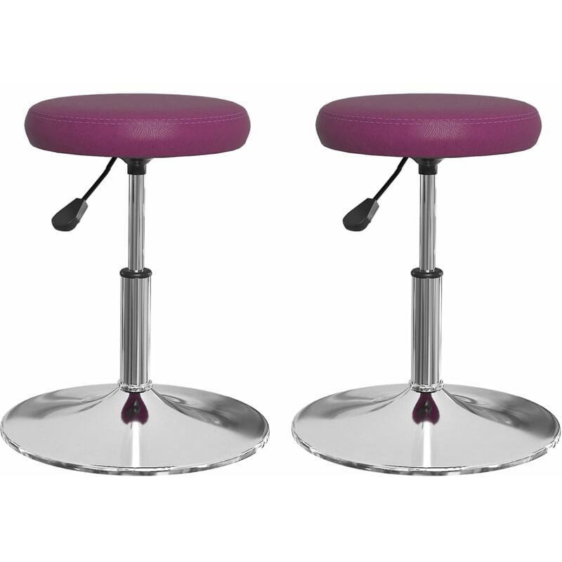 

vidaXL Sillas de comedor 2 unidades cuero sintético morado - Púrpura