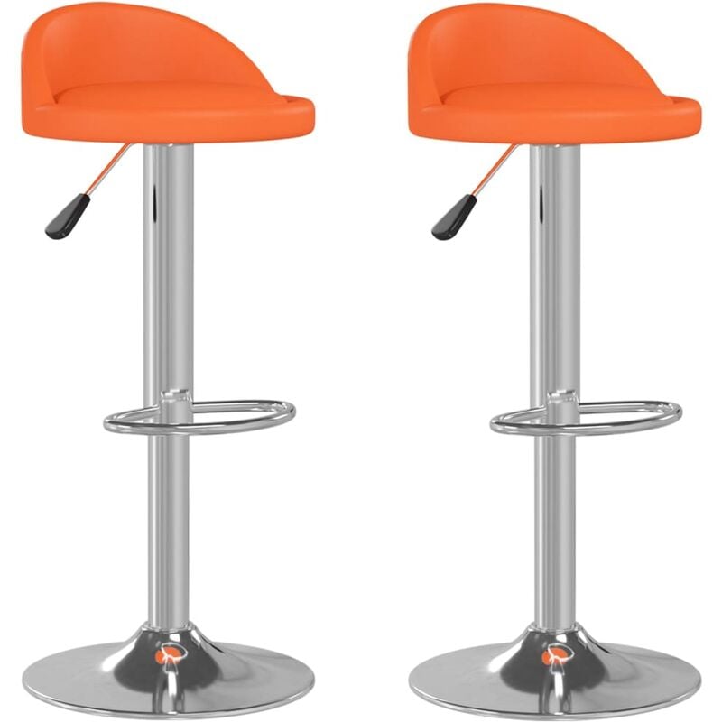 

Taburetes de cocina 2 unidades cuero sintético naranja - Naranja - Vidaxl