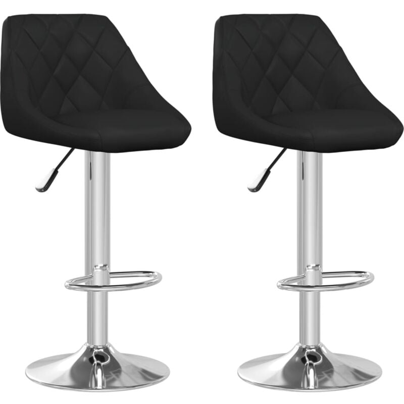 

Taburetes de cocina 2 unidades cuero sintético negro - Negro - Vidaxl