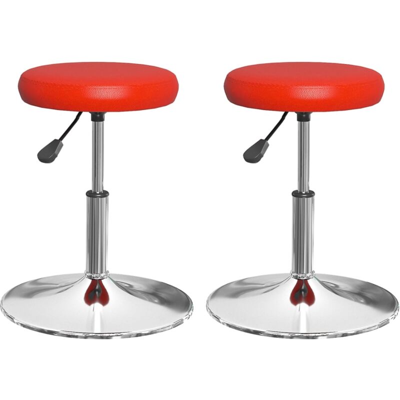 

Vidaxl - Sillas de comedor 2 unidades cuero sintético rojo - Rojo