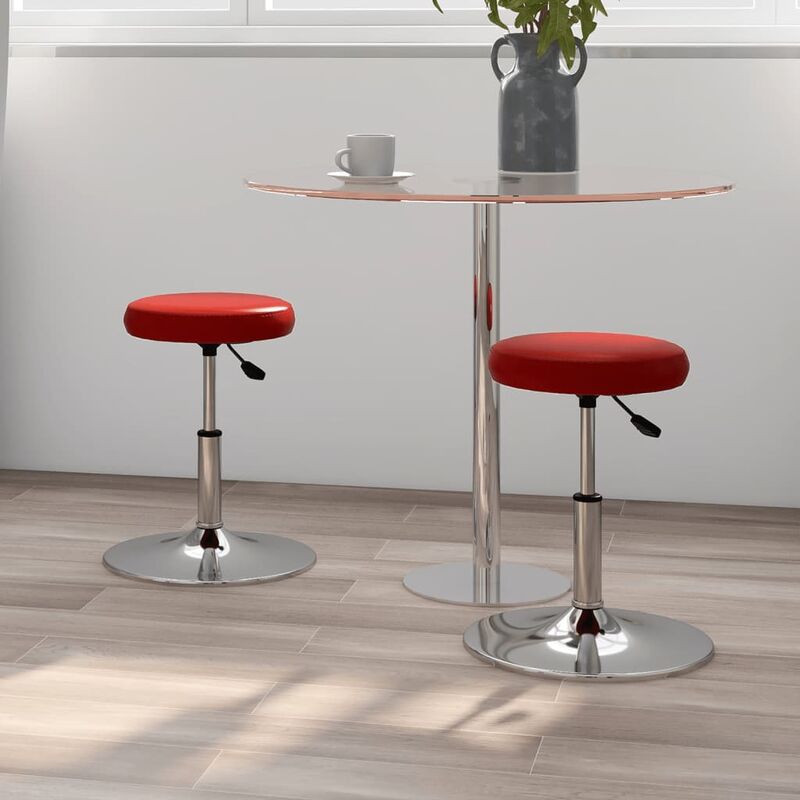 

Sillas comedor 2 unidades cuero sintético rojo vino tinto - Rojo - Vidaxl