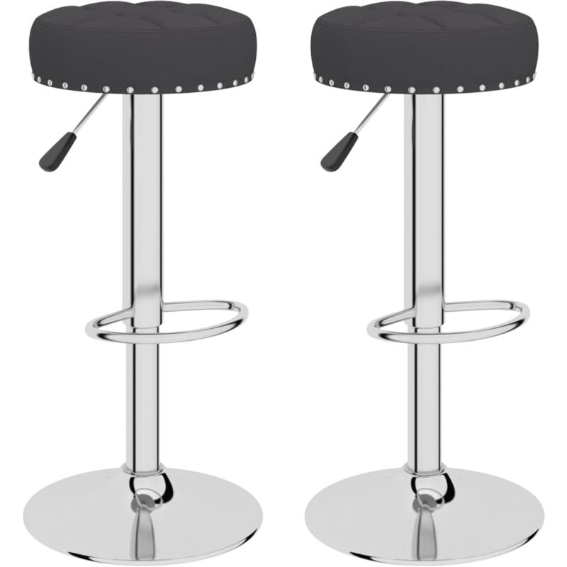

Vidaxl - Taburete de cocina de tela 2 unidades negro - Negro