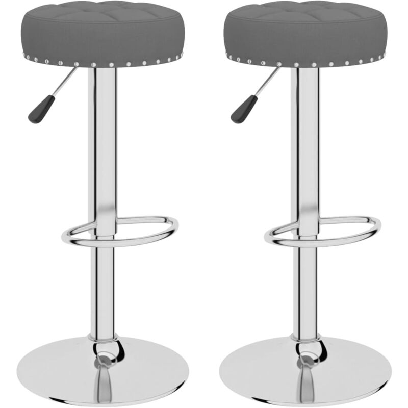 

Vidaxl - Taburete de cocina de tela 2 unidades gris oscuro - Gris