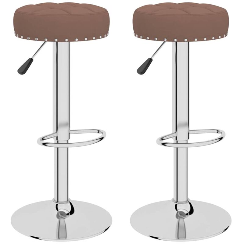 

Vidaxl - Taburete de cocina de tela 2 unidades marrón - Marrón