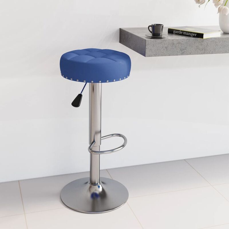 

Taburete de cocina de tela azul - Azul - Vidaxl
