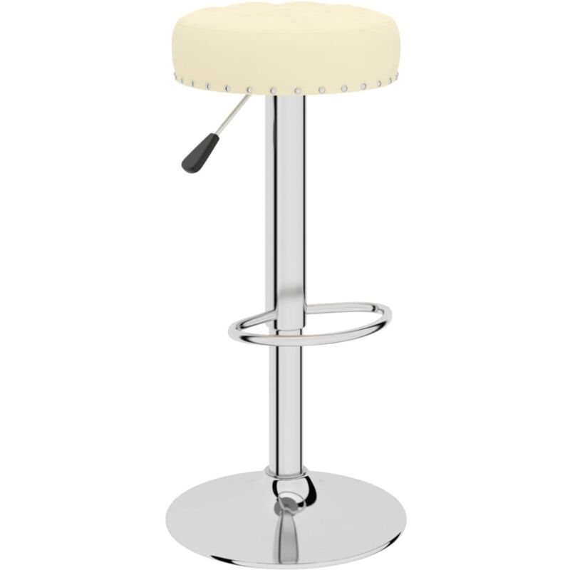 

vidaXL Taburete de cocina de tela color crema - Crema