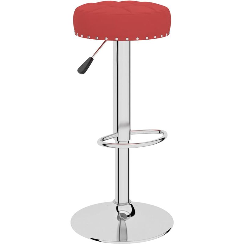 

vidaXL Taburete de cocina de tela rojo vino tinto - Rojo