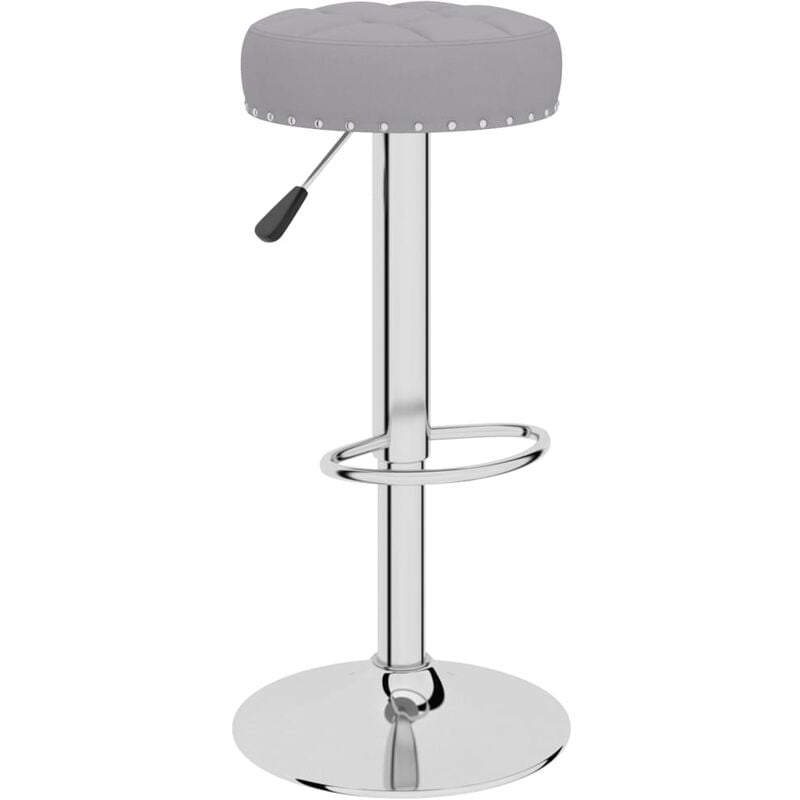 

vidaXL Taburete de cocina de tela gris - Gris