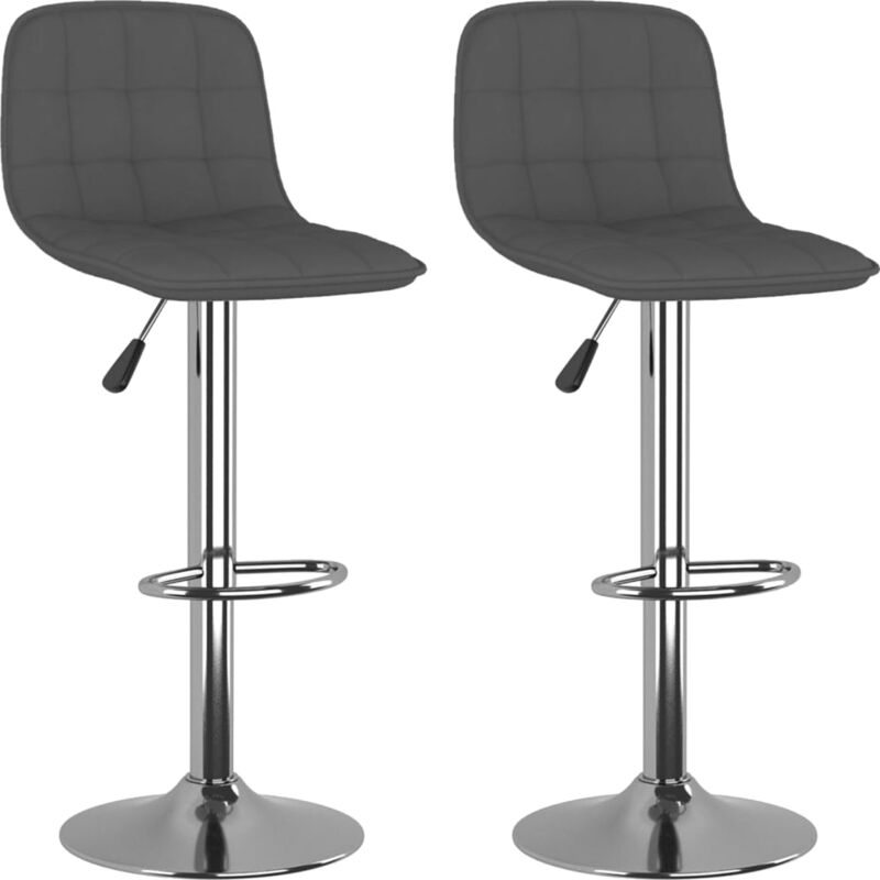 

Vidaxl - Taburetes de cocina 2 unidades tela gris oscuro - Gris