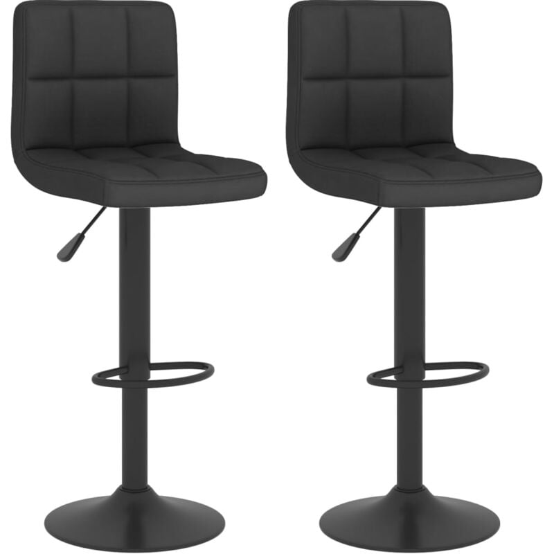 

Vidaxl - Taburetes de cocina 2 unidades tela negro - Negro