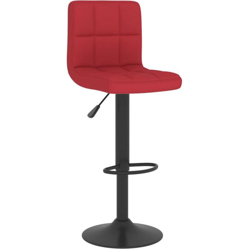 

vidaXL Taburete de cocina de tela rojo vino tinto - Rojo
