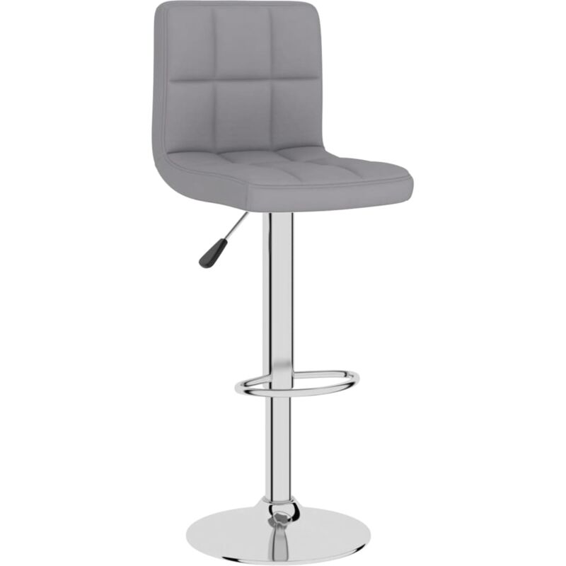 

vidaXL Taburete de cocina de tela gris claro - Gris