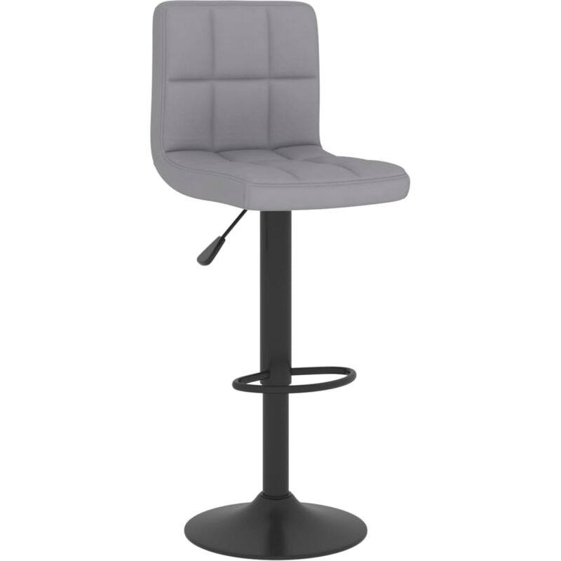

vidaXL Taburete de cocina de tela gris claro - Gris