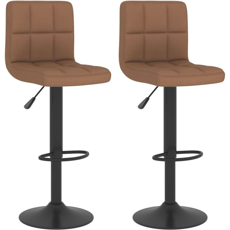 

vidaXL Taburetes de cocina de tela 2 unidades marrón - Marrón