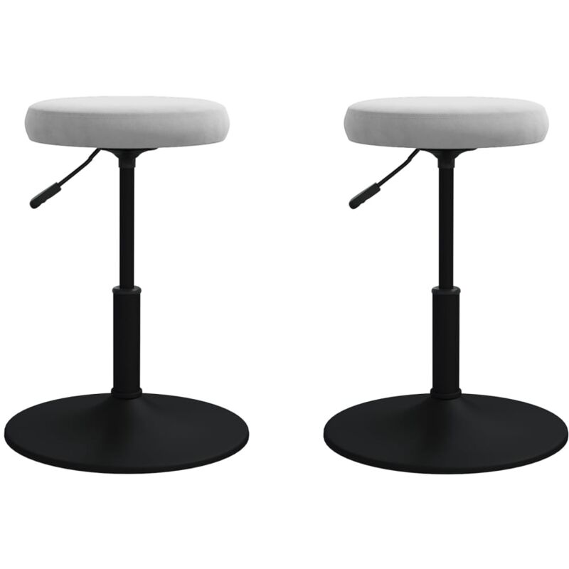 

vidaXL Sillas de comedor 2 unidades de terciopelo gris claro - Gris