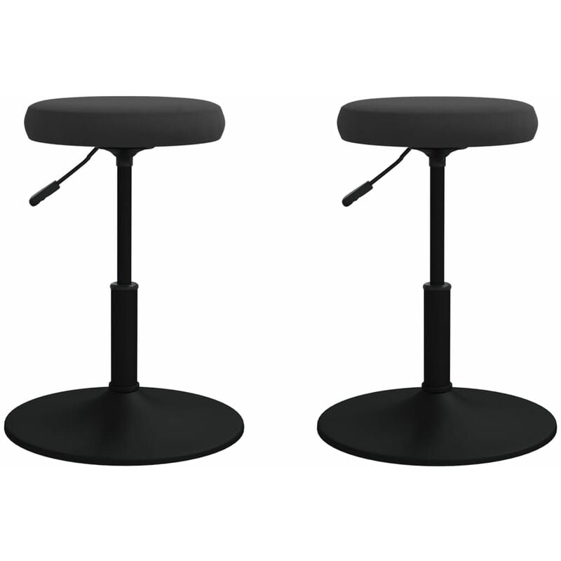 

vidaXL Sillas de comedor 2 unidades terciopelo negro - Negro