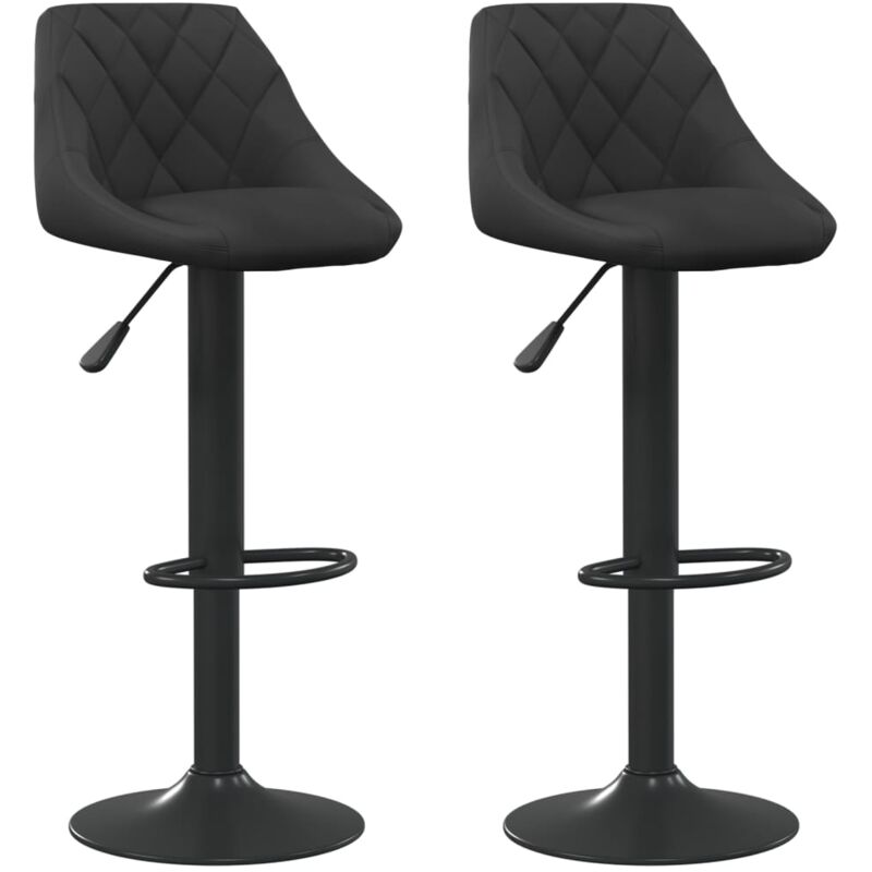 

Taburetes de cocina 2 unidades terciopelo negro - Negro - Vidaxl