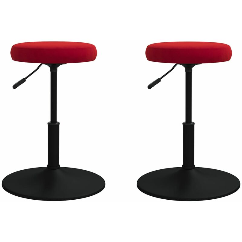 

vidaXL Sillas de comedor 2 unidades terciopelo rojo vino tinto - Rojo