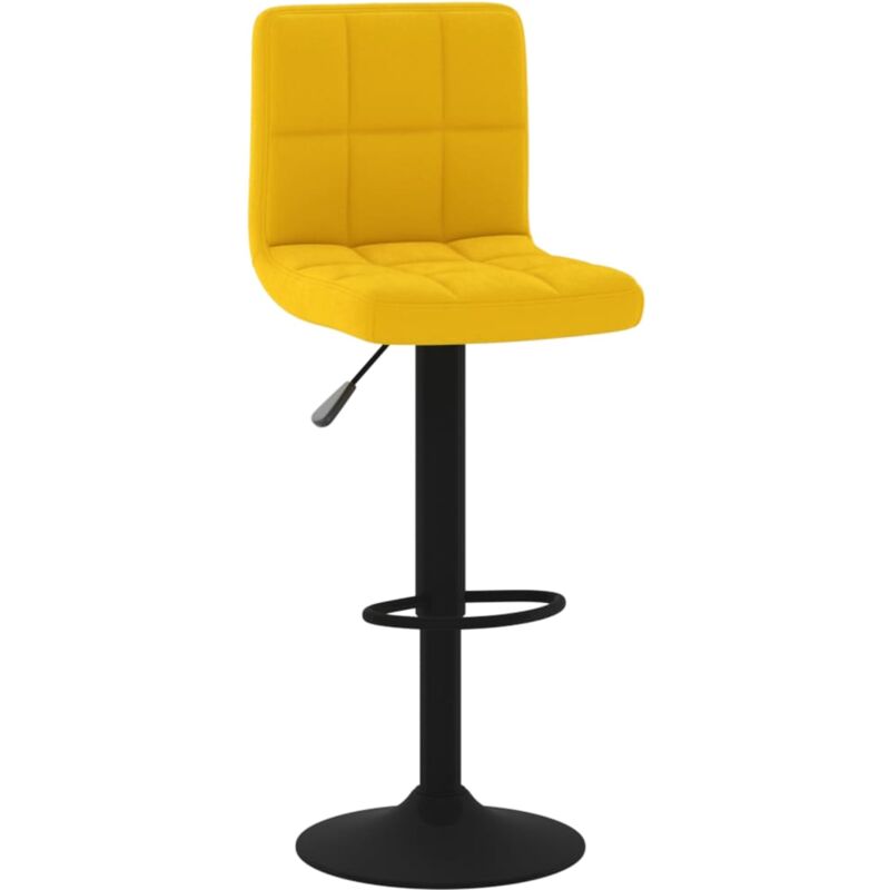 

Taburete de bar de terciopelo amarillo mostaza - Amarillo - Vidaxl