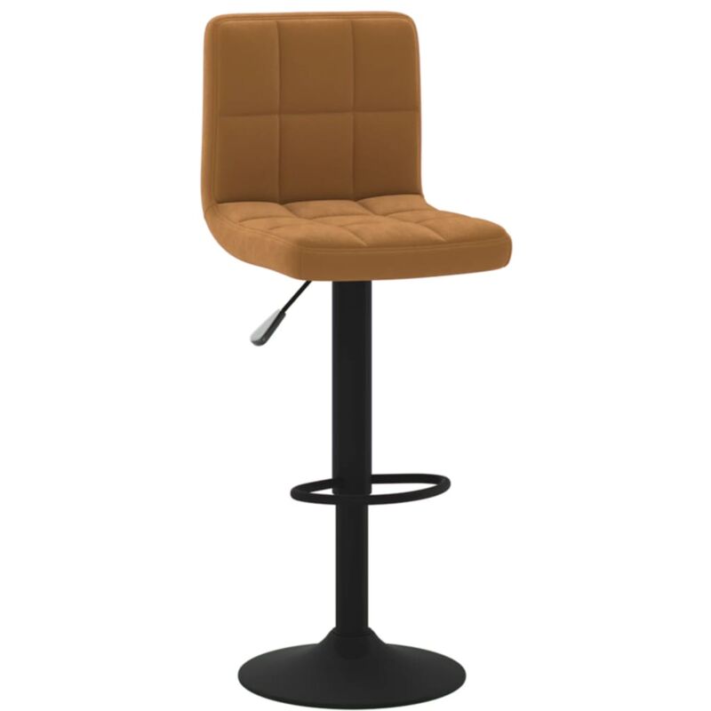 

vidaXL Taburete de cocina de terciopelo marrón - Marrón