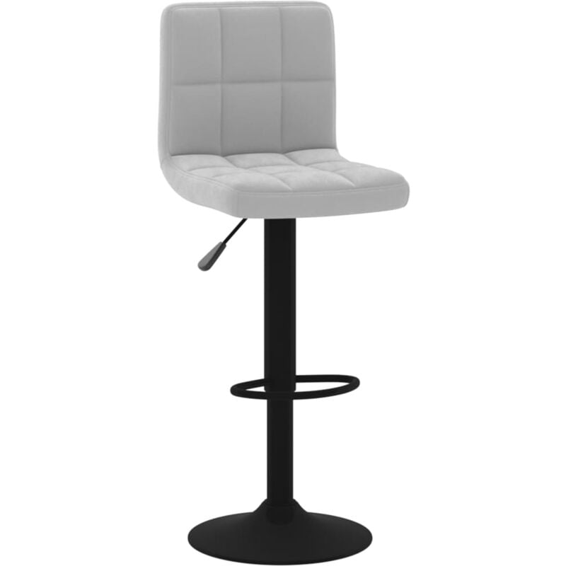 

vidaXL Taburete de cocina de terciopelo gris claro - Gris