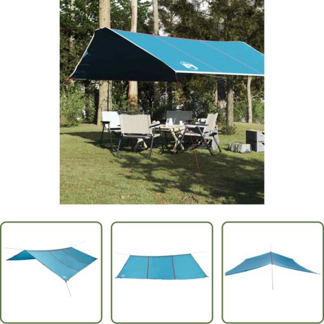 vidaXL Taffetà impermeabile -  Telone da Campeggio Blu 420x440 cm Impermeabile