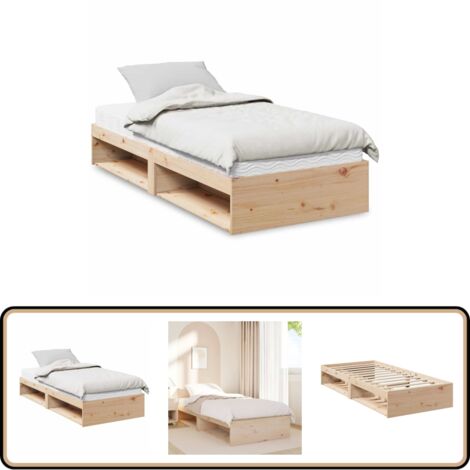 vidaXL Tagesbett mit Matratze 90x190 cm Massivholz Kiefer