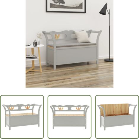 vidaXL Tannenholzbank -  Sitzbank Grau 107x45x75,5 cm Massivholz Tanne
