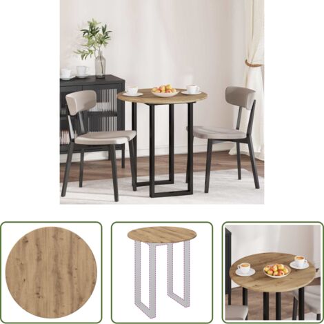vidaXL Tapa de mesa -  Encimera Roble artisan 70 x 70 x 1,5 cm Madera de ingeniería
