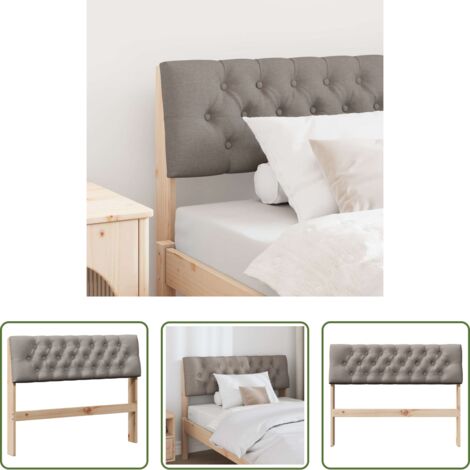 vidaXL Tapicería suave -  Cabecero tapizado Taupé 100 cm Madera de pino macizo