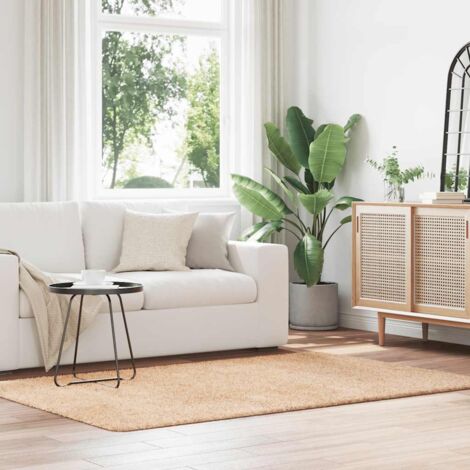vidaXL Tapis Shaggy à poils longs NAVARRA beige 130x200 cm polyester