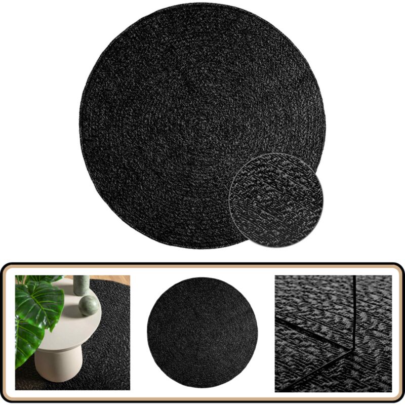 Vidaxl - Tapis zizur ø 120 cm aspect de jute intérieur extérieur