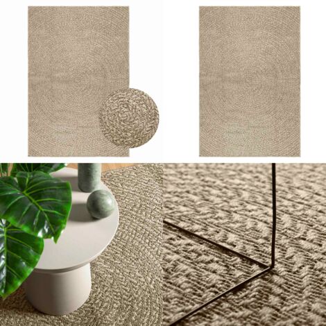 vidaXL Tapis ZIZUR beige 120x170 cm aspect de jute intérieur extérieur