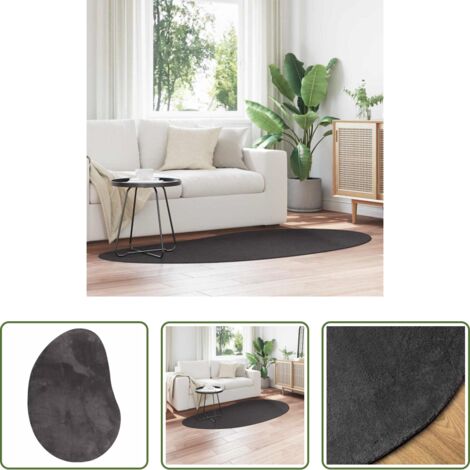 vidaXL Tappeti antiscivolo -  Tappeti per area HUARTE Antracite 100 x 200 cm Poliestere