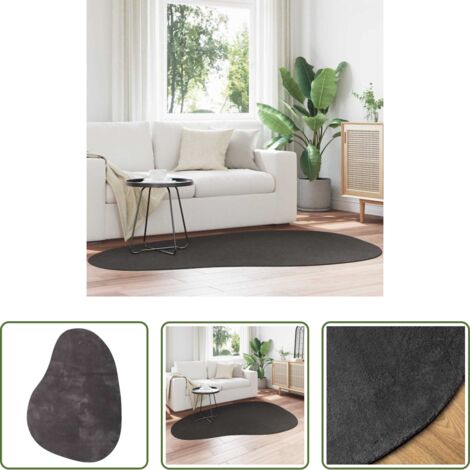 vidaXL Tappeti antiscivolo -  Tappeti per area HUARTE Antracite 140 x 200 cm Poliestere