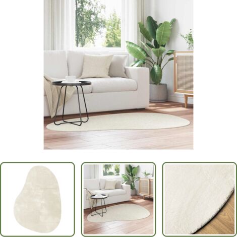 vidaXL Tappeti antiscivolo -  Tappeti per area HUARTE Crema 120 x 170 cm Poliestere
