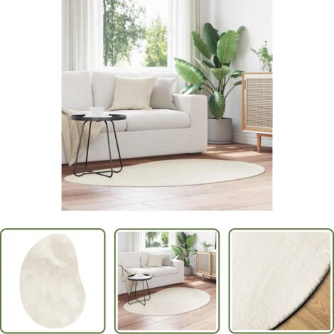 vidaXL Tappeti antiscivolo -  Tappeti per area HUARTE Crema 120 x 170 cm Poliestere