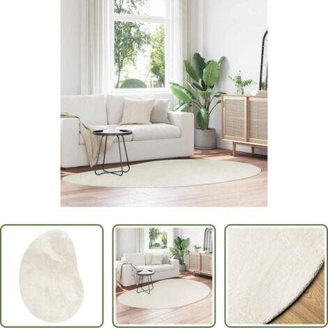 vidaXL Tappeti antiscivolo -  Tappeti per area HUARTE Crema 160 x 230 cm Poliestere