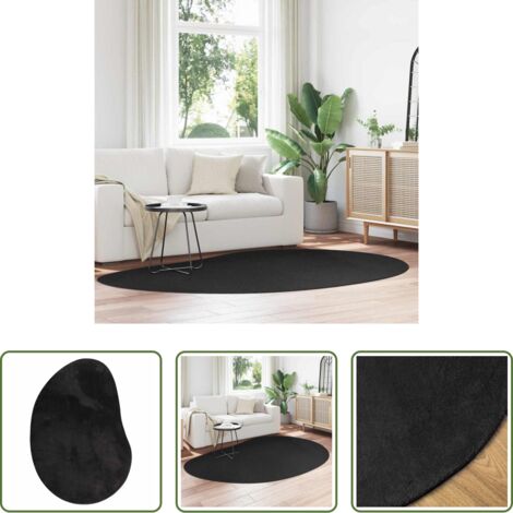 vidaXL Tappeti antiscivolo -  Tappeti per area HUARTE Nero 160 x 230 cm Poliestere