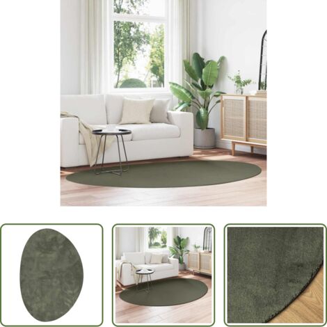 vidaXL Tappeti antiscivolo -  Tappeti per area HUARTE Verde foresta 160 x 230 cm Poliestere