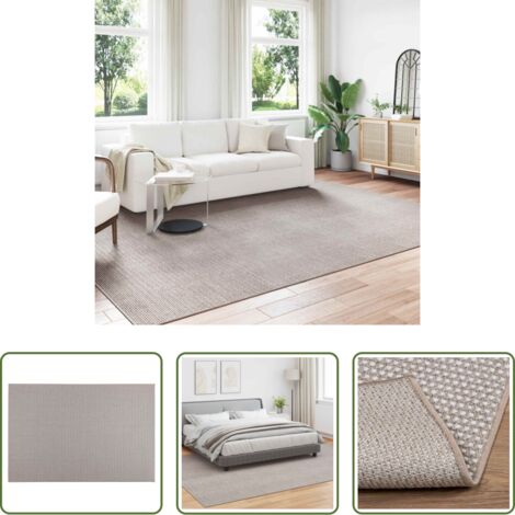 vidaXL Tappeti per esterni -  Tappeti per area LUGO Crema e Taupe 280 x 200 cm Poliestere