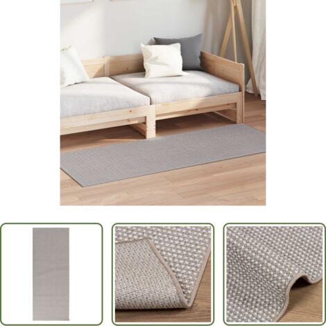 vidaXL Tappeti per salotto -  Tappeti per area LUGO Crema e Taupe 200 x 80 cm Poliestere