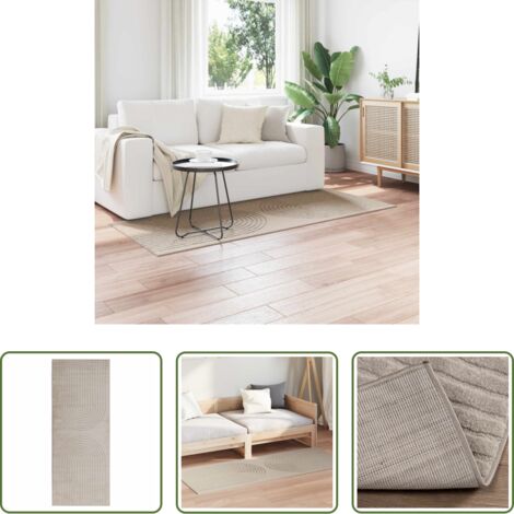 vidaXL Tappeti per soggiorno -  Tappeti per area GALATI Beige 200 x 80 cm Poliestere