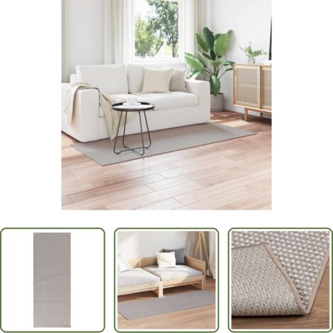vidaXL Tappeti per soggiorno -  Tappeti per area LUGO Crema e Taupe 150 x 80 cm Poliestere