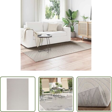 vidaXL Tappeti per soggiorno -  Tappeti per area PALMERAS Crema 200 x 140 cm Poliestere