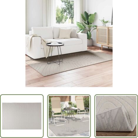 vidaXL Tappeti per soggiorno -  Tappeti per area PALMERAS Crema 230 x 160 cm Poliestere